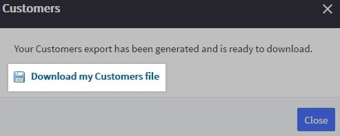 download customer file