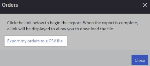 export orders Bigcommerce