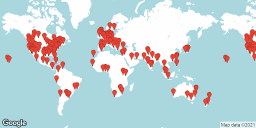 WordPress and WooCommerce Community meetup map