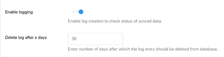 enable logging toggle