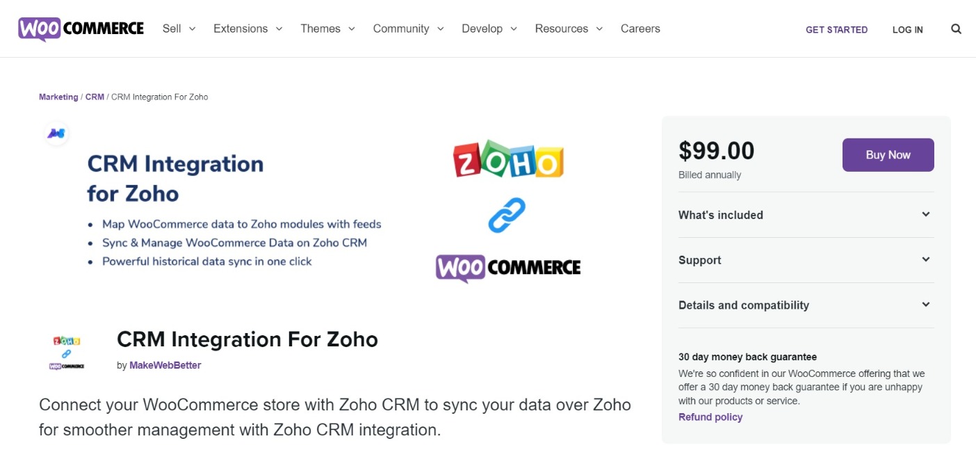 zoho woocommerce integration