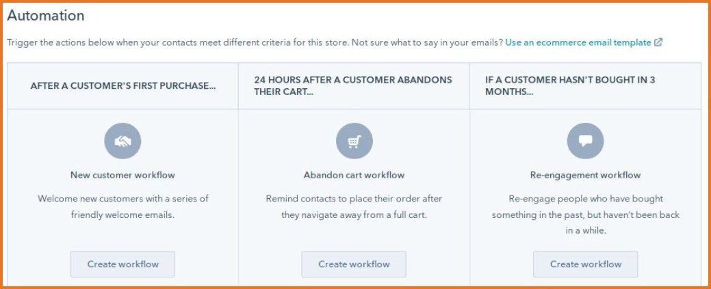 HubSpot eCommerce automation