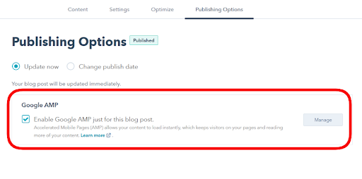 google amp blog posts