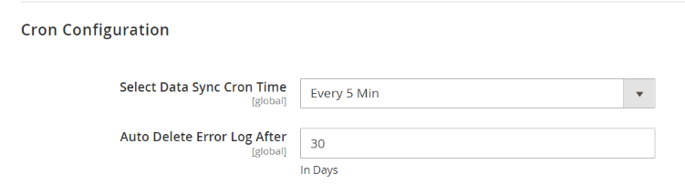 cron configuration settings