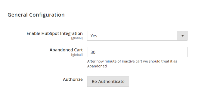 general configuration