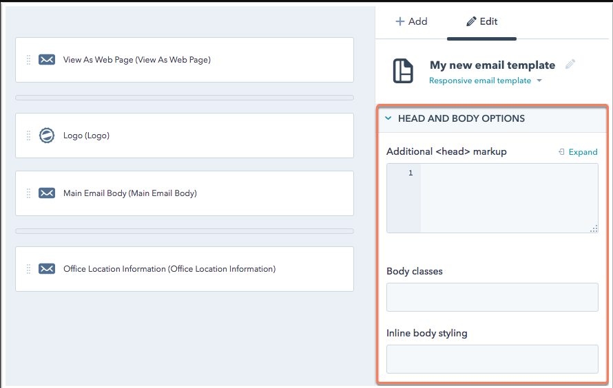 Create HubSpot Template