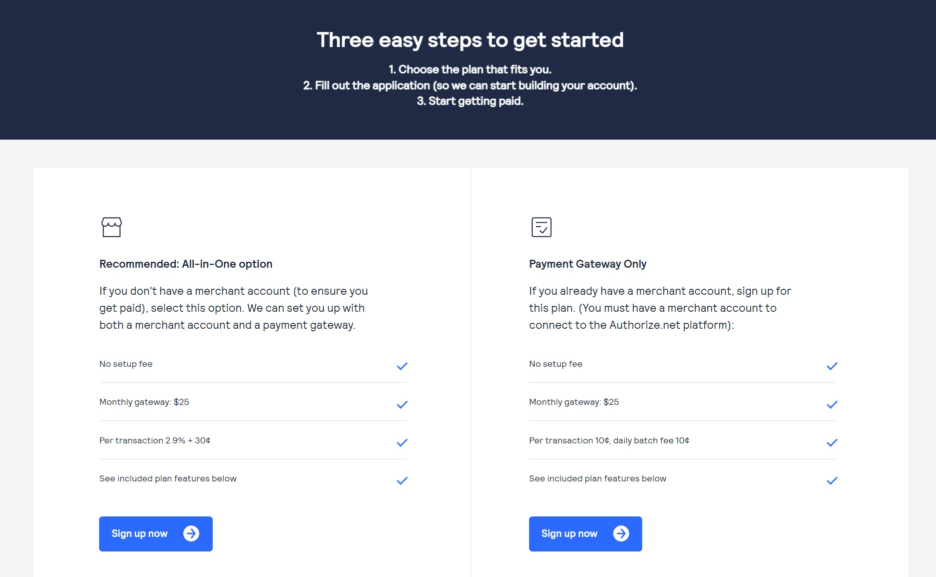 authorize.net pricing tier