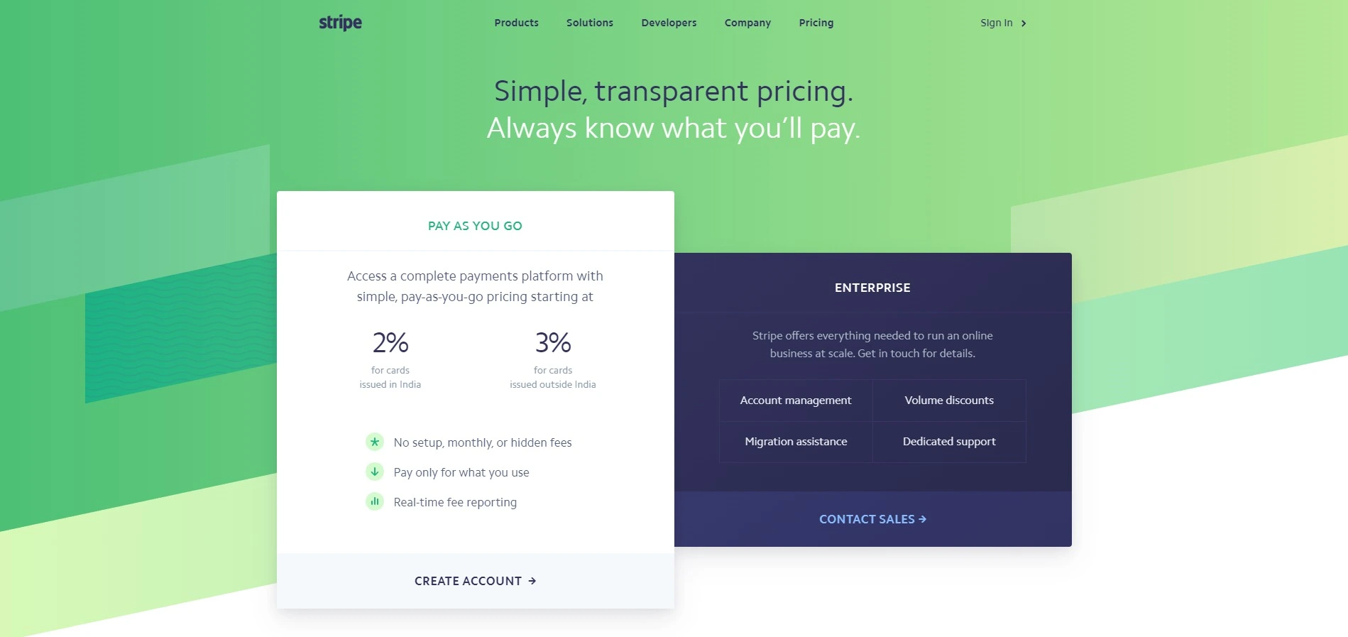 stripe pricing and charges