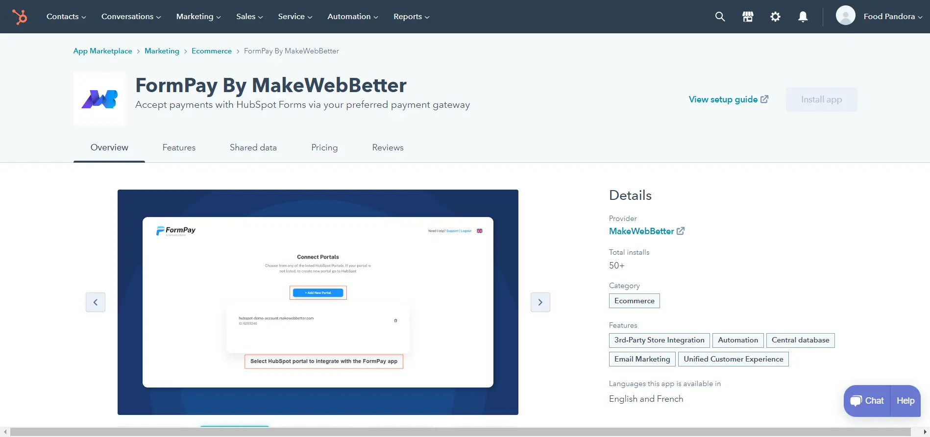 formpay marketplace listing