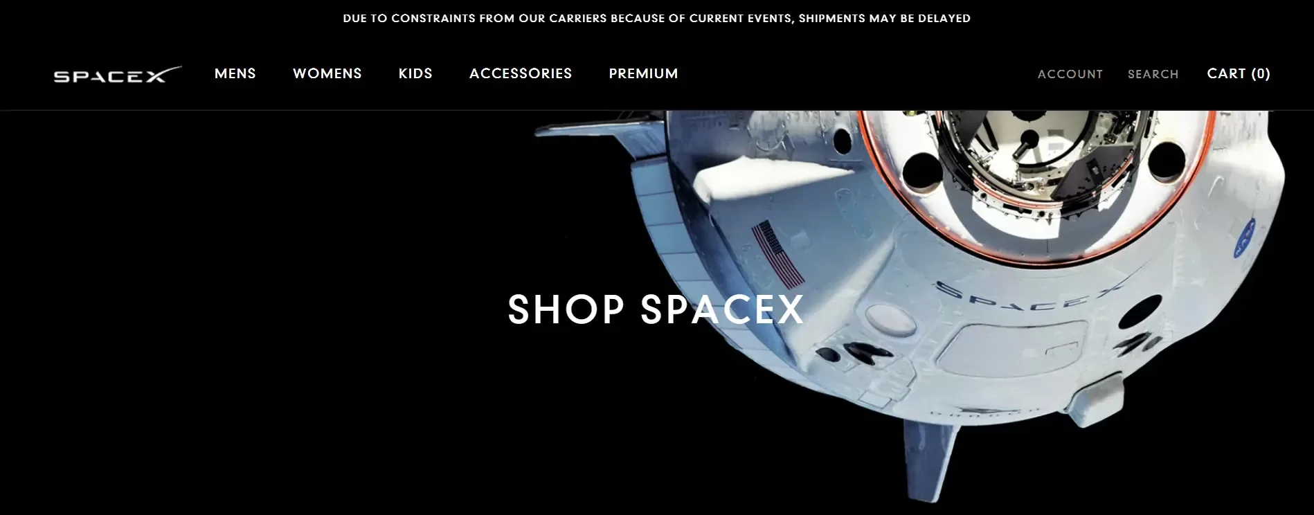 spacex storefront