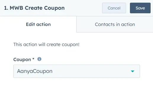 hubspot workflow action