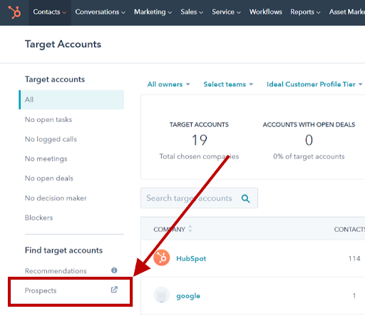 identify potential accounts