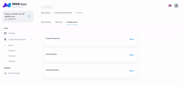 loyalty rewards setup