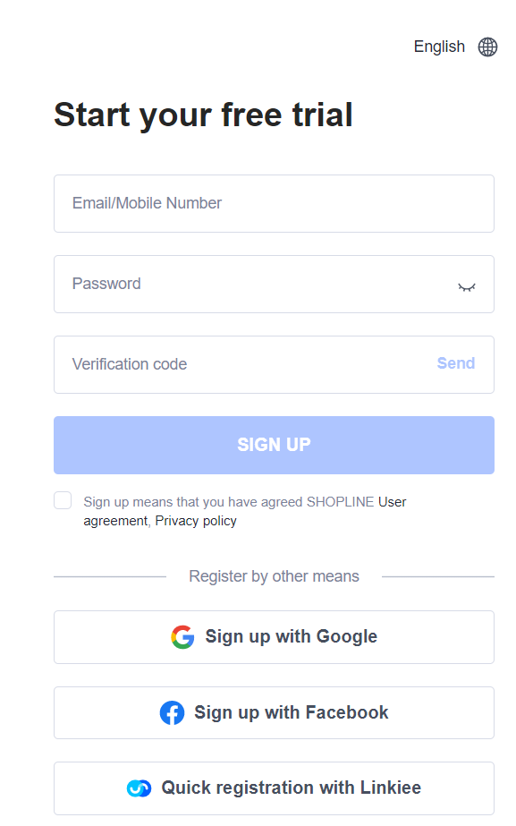 Facebook Account Quick Registration / Member Login – SHOPLINE Help