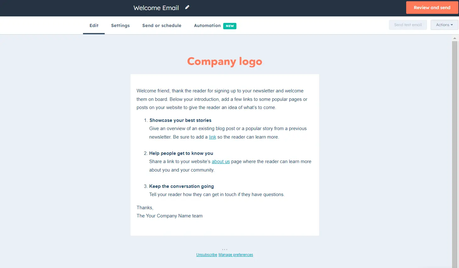 create-automated-email