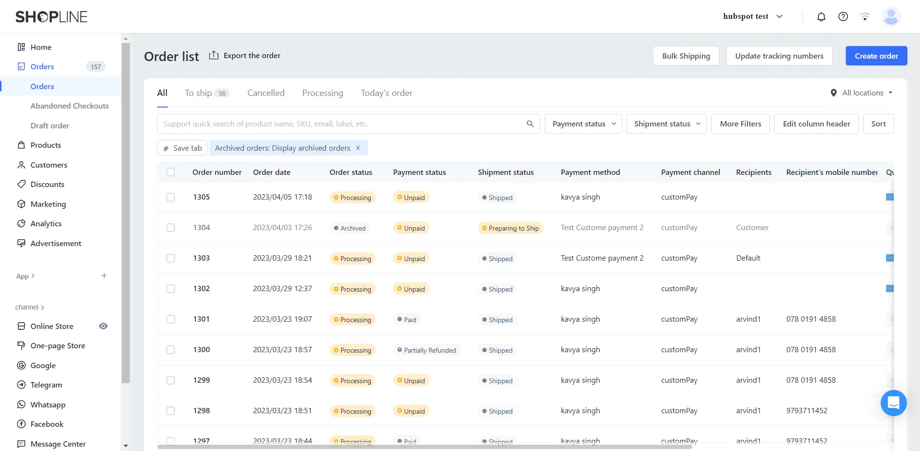 shopline-order-managment
