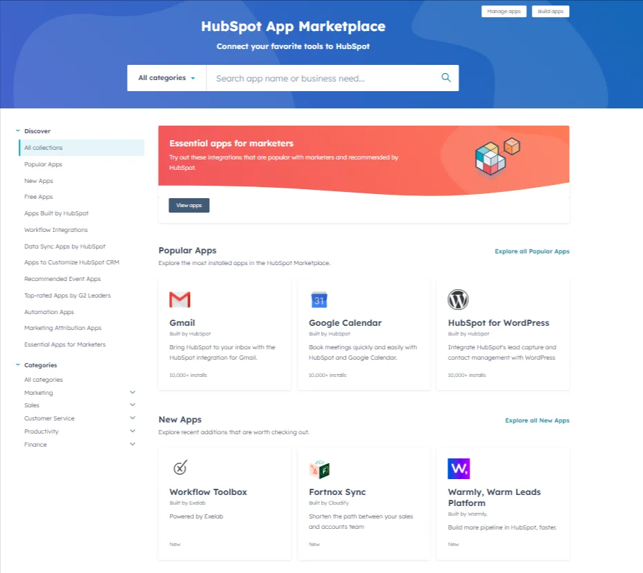 HubSpot App Marketplace