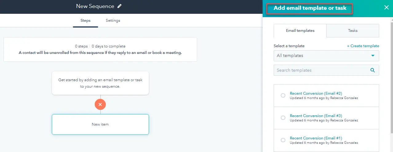 hubspot email sequences