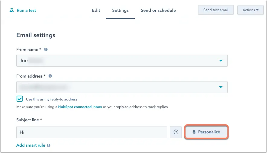 personalizing emails