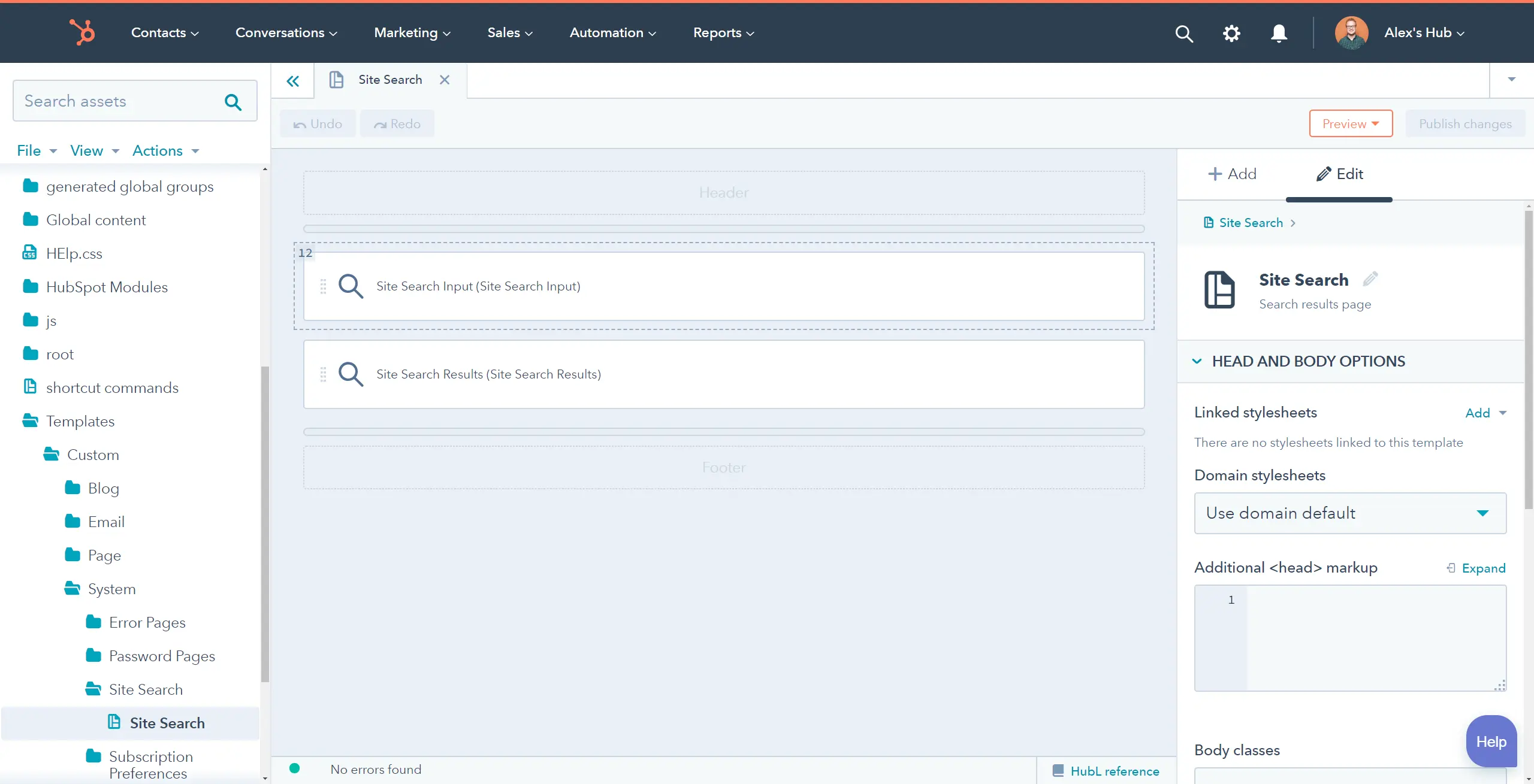 hubspot advanced search