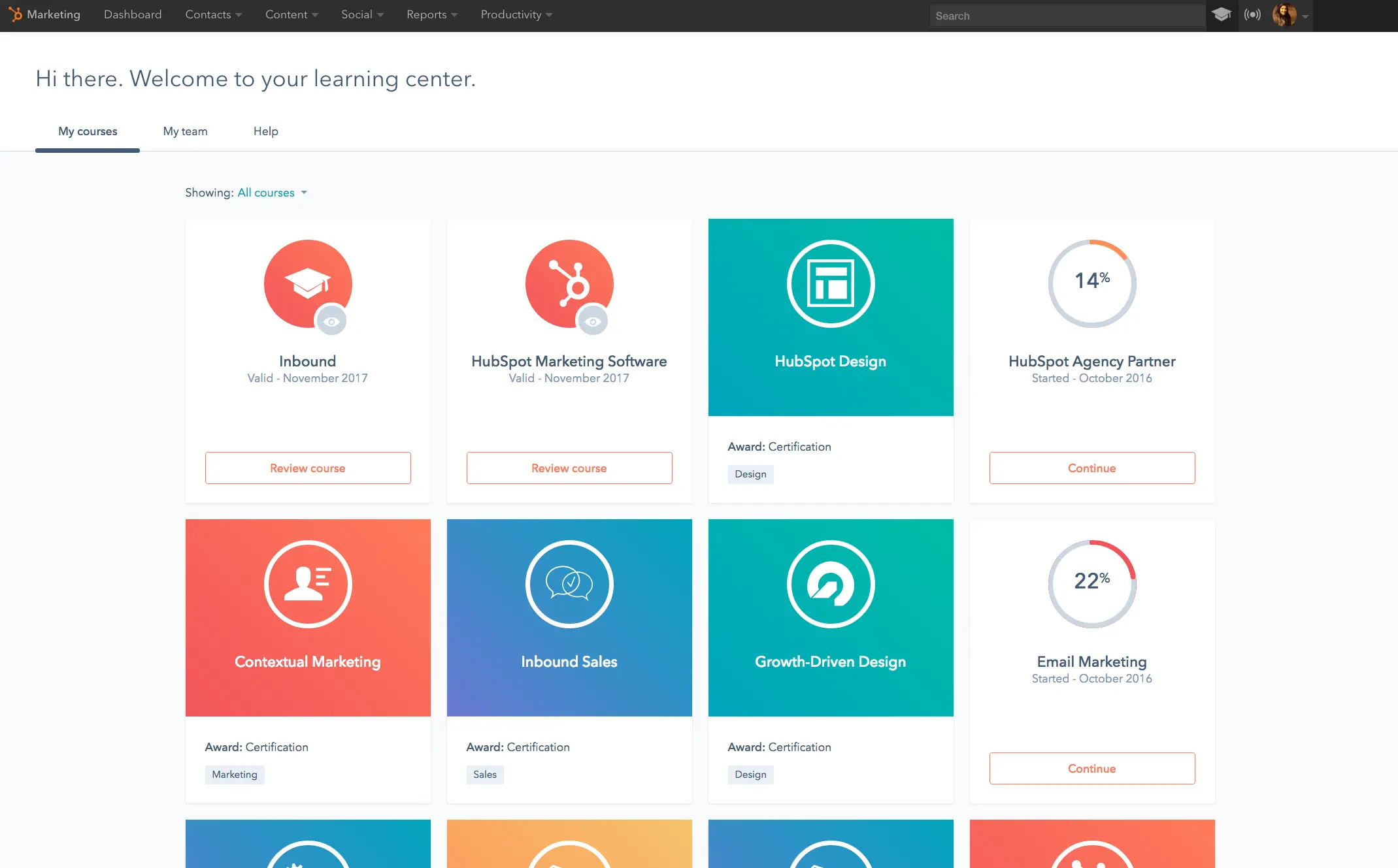 Learning and Support