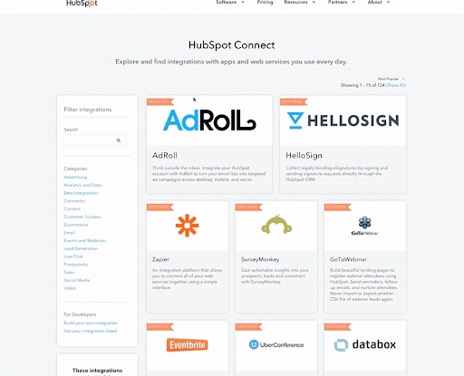 HubSpot Connect Integrations