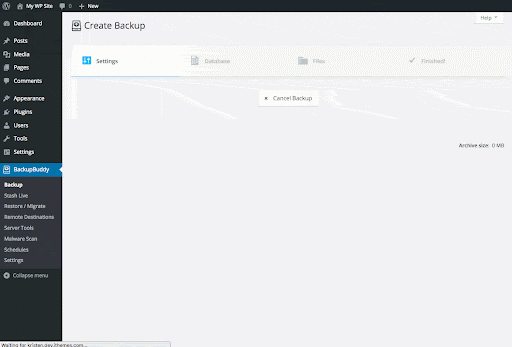 Backup and Archive WordPress
