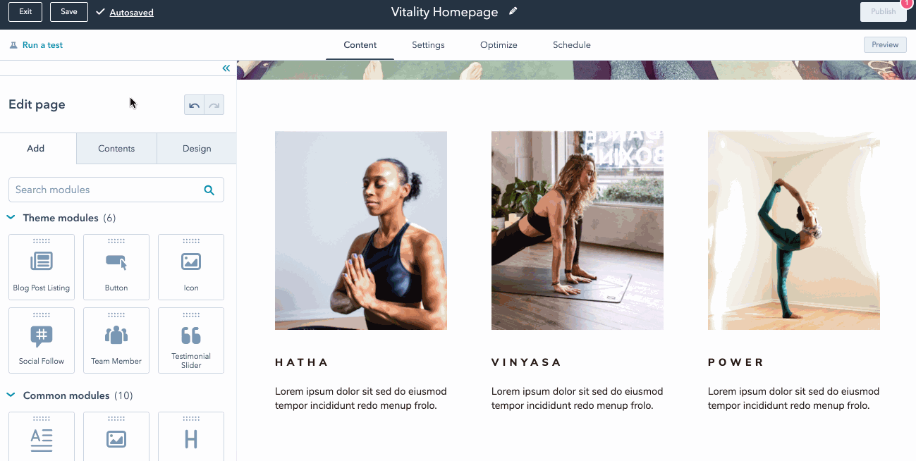 hubspot event marketing landing page