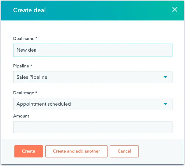 Adding Your First Deal