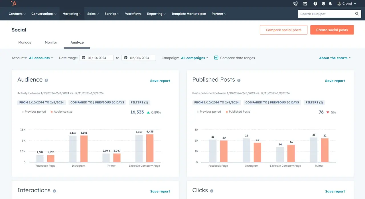 HubSpot Social Media