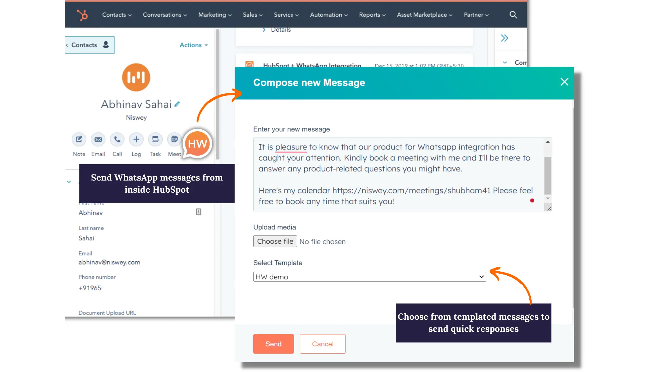 Integrate WhatsApp with HubSpot