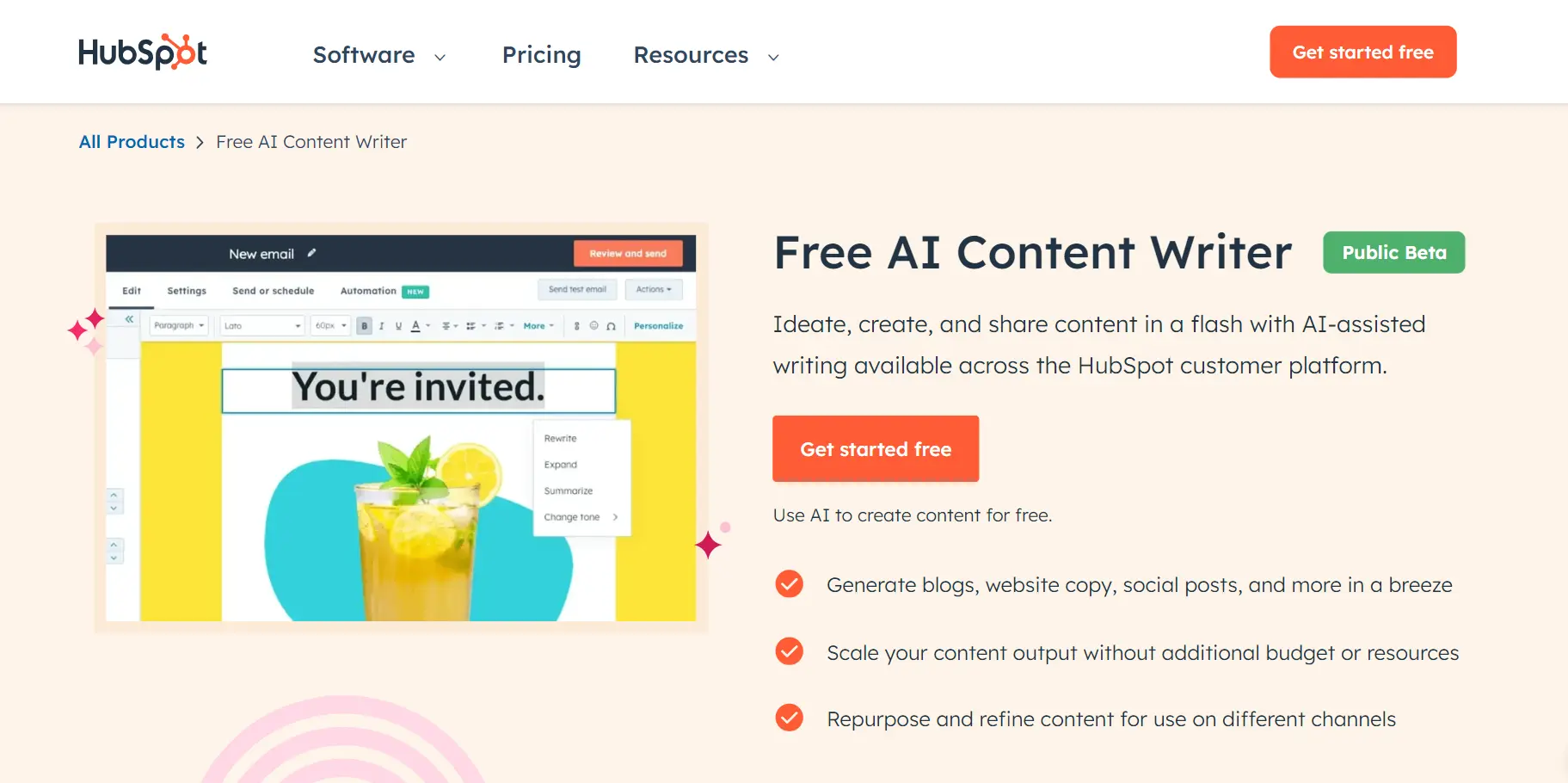 free-ai-content-writer