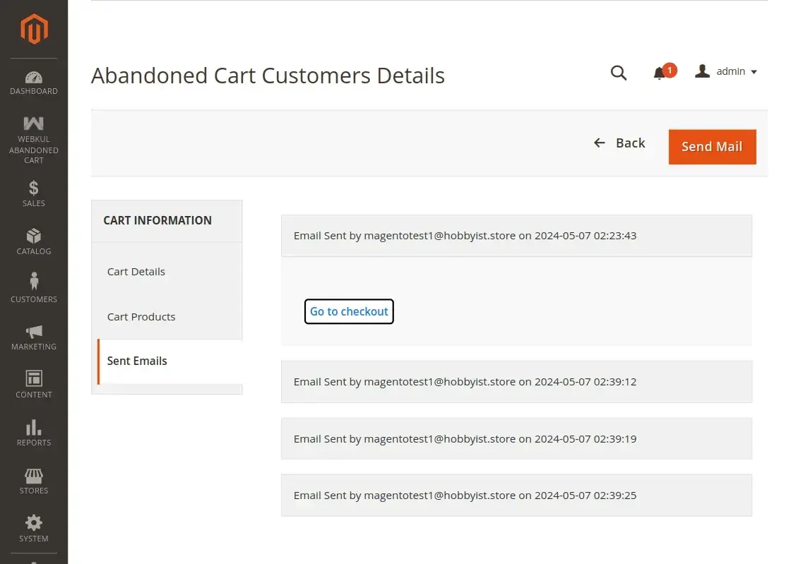 abandoned cart remainder