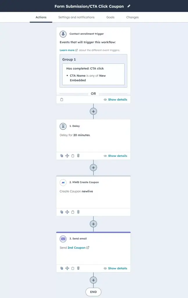 automated coupons workflow