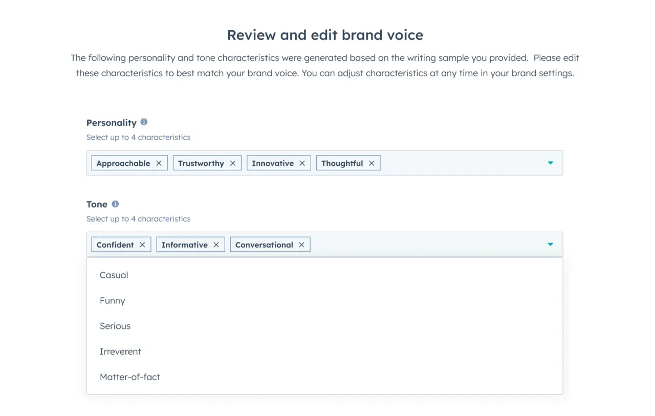 hubspot brand voice