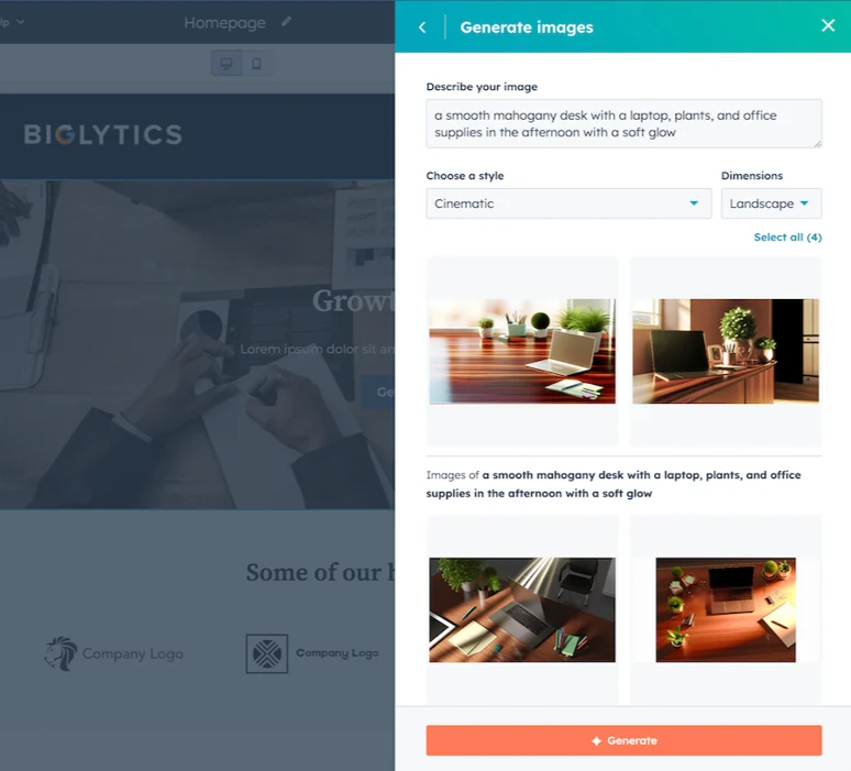 content hub ai image generation