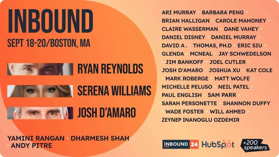 HubSpot INBOUND 2024 Speakers