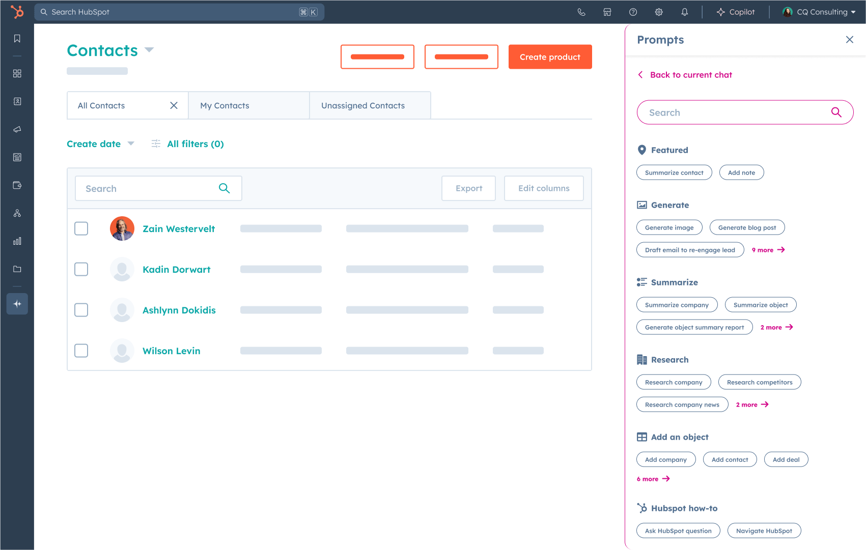 HubSpot Marketing Hub with AI product features