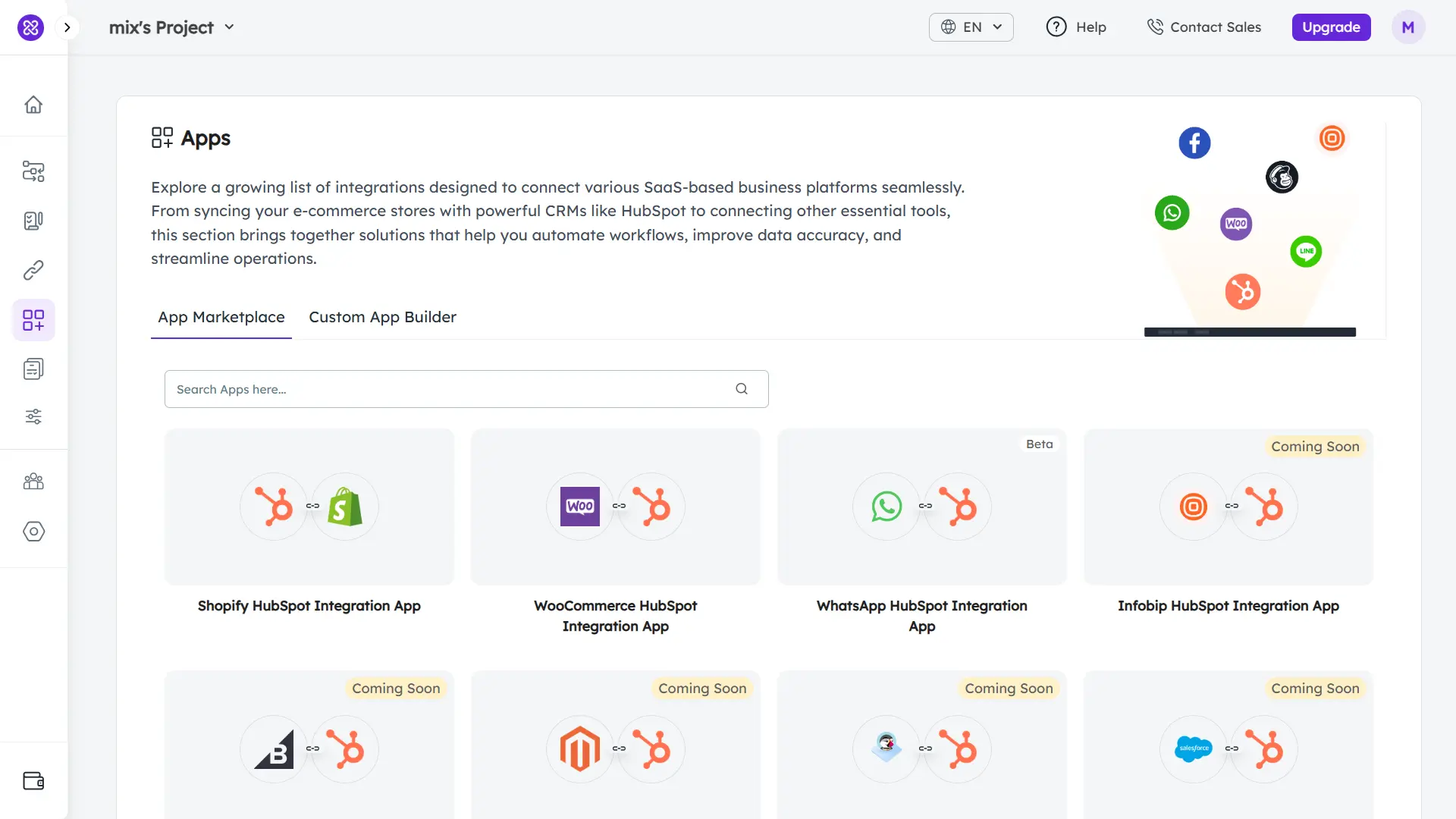 prebuilt app integrations