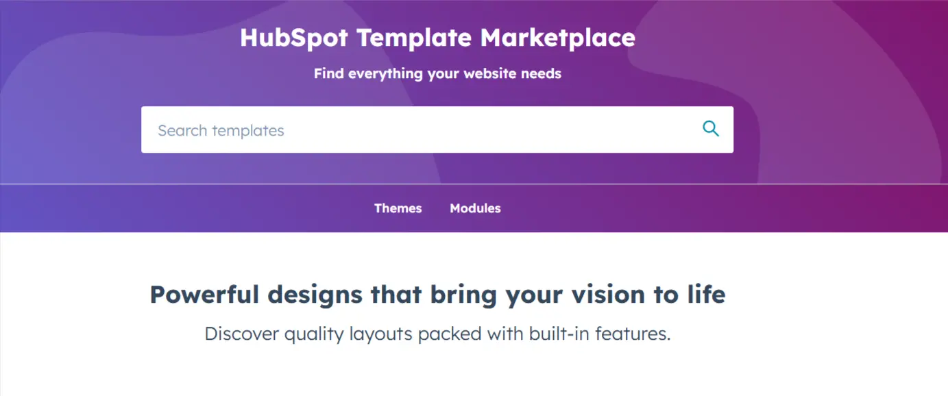 HubSpot Themes Marketplace