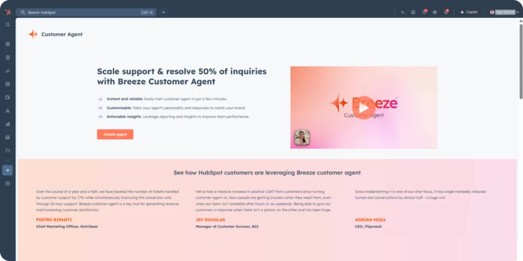 HubSpot AI features cater to SMBs and enterprises alike. 
