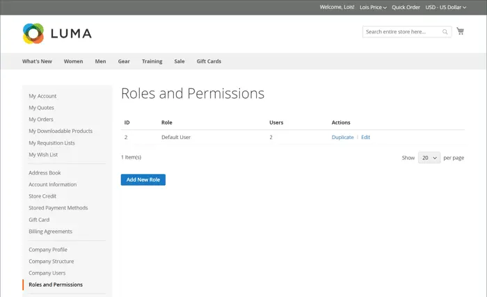 Buyer Roles & Permissions feature