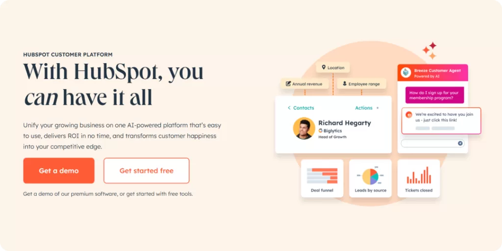 Furthermore, HubSpot offers a robust customer platform for manufacturers