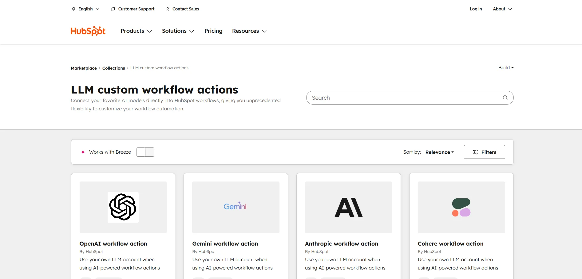 LLM custom workflow actions
