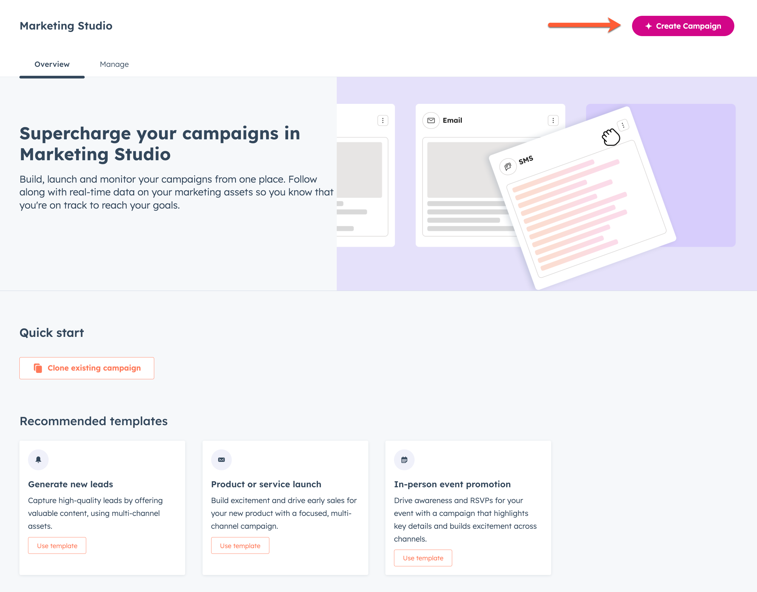 HubSpot marketing studio