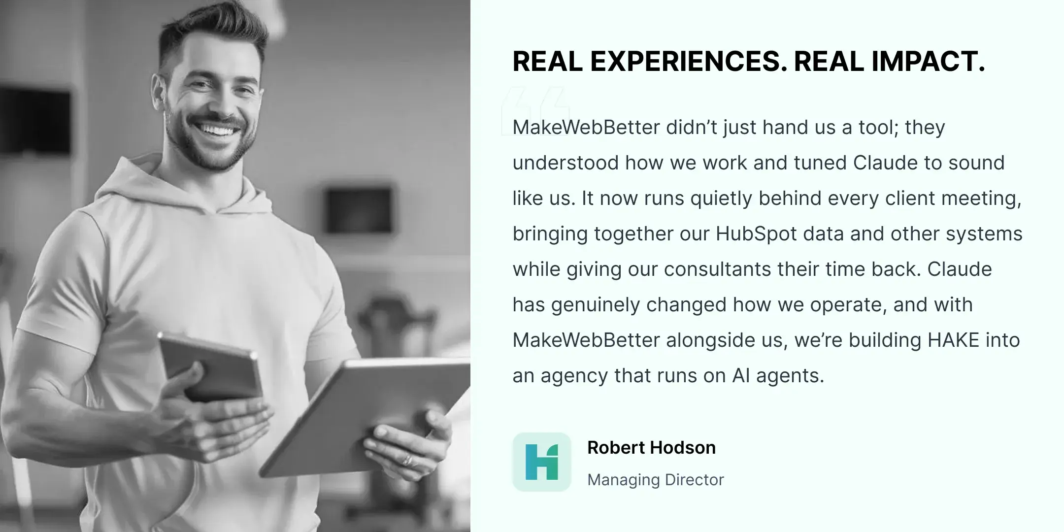 Claude AI Hake Testimonial